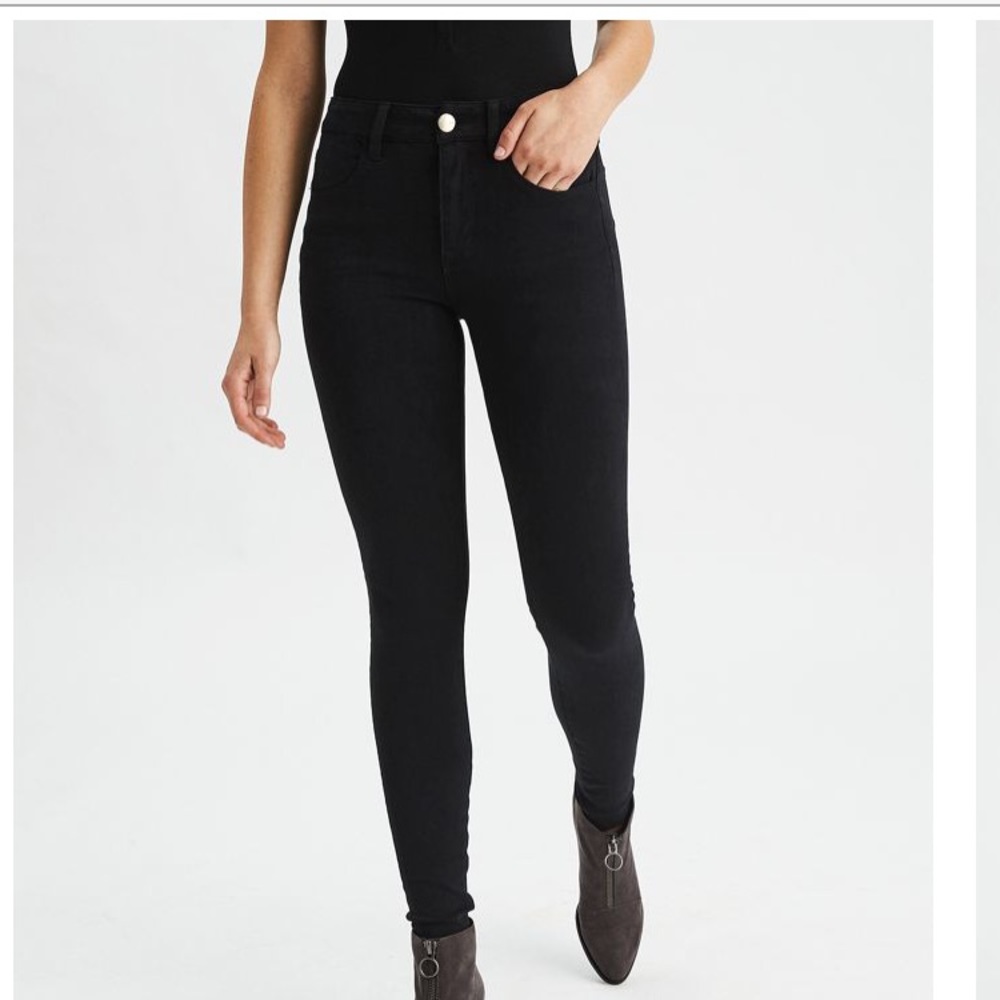 High rise black jegging